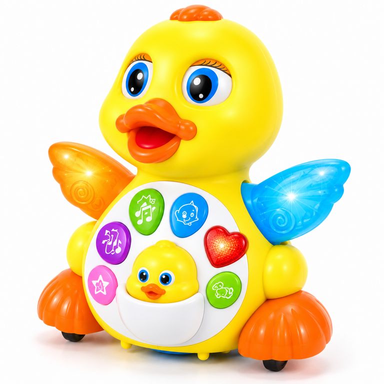 PATITO MUSICAL INTERACTIVO PARA BEBÉ – JUGUETE DIDÁCTICO CON LUCES Y SONIDOS - 7