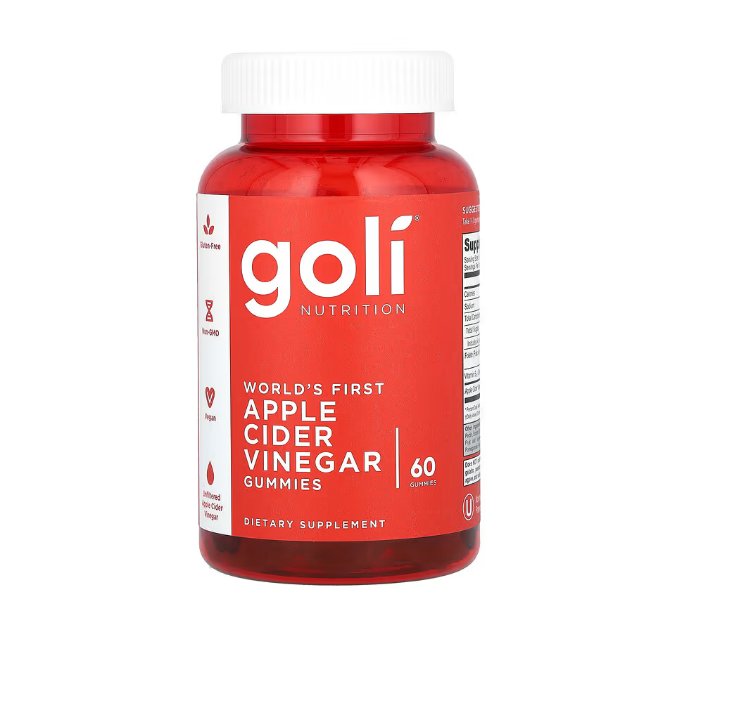 GOMITAS GOLI DE VINAGRE DE SIDRA DE MANZANA CON VITAMINA B12 PARA ENERGÍA Y BIENESTAR – 60 UNIDADES - 1