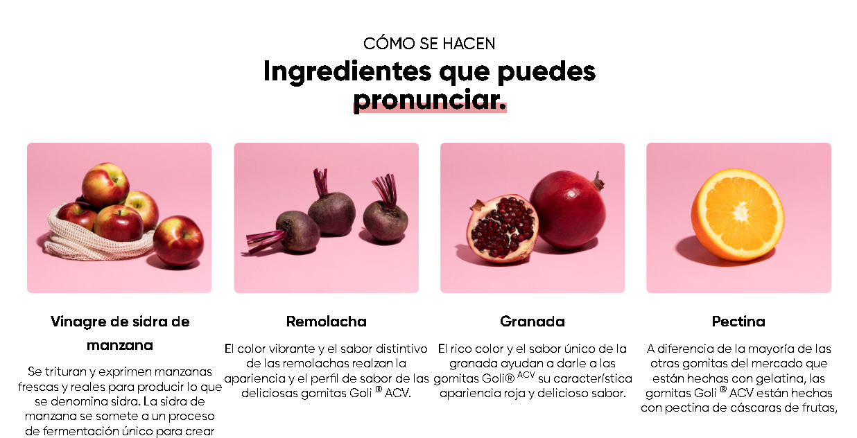 GOMITAS GOLI DE VINAGRE DE SIDRA DE MANZANA CON VITAMINA B12 PARA ENERGÍA Y BIENESTAR – 60 UNIDADES - 3