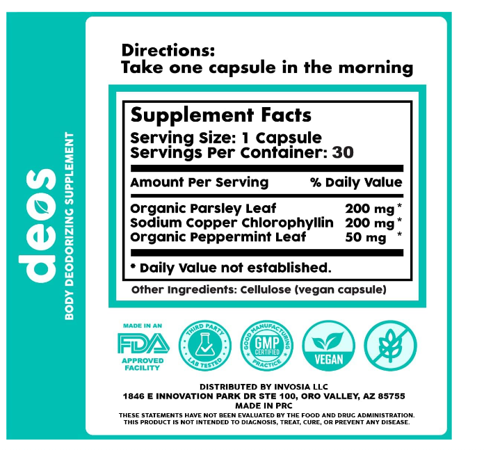 DEOS SUPLEMENTO DESODORANTE INTERNO NATURAL CONTROL DE OLORES Y FRESCURA TOTAL | 30 CÁPSULAS VEGANAS - 6