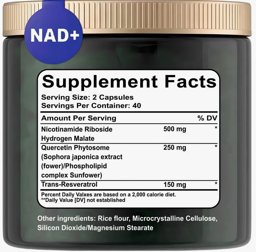 REUS RESEARCH NAD+ LIPOSOMAL NR RESVERATROL PREMIUM 900MG – ENERGÍA CELULAR, ANTIENVEJECIMIENTO Y VITALIDAD TOTAL - 2