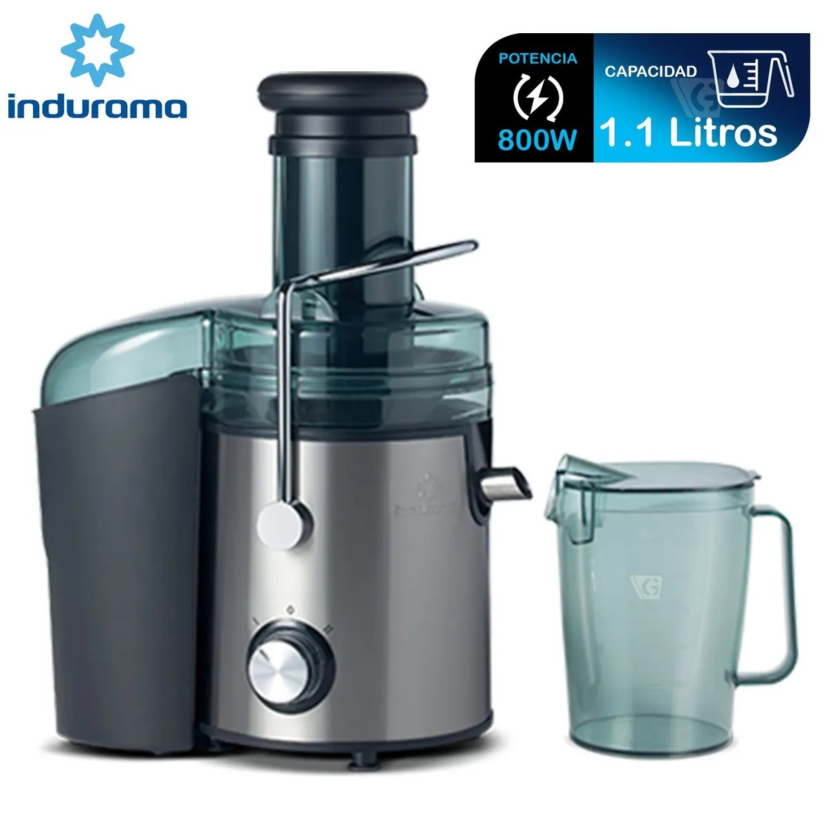 EXTRACTOR DE JUGOS INDURAMA 11LTS EI-CR ACERO INOX - 1