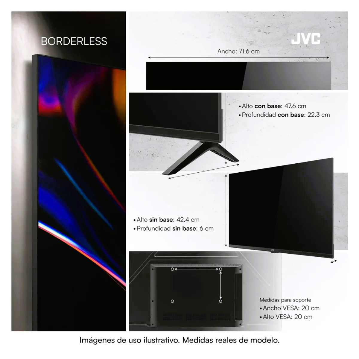 TELEVISOR JVC 32 QLED SMART TV GOOGLE TV HD - LT-32KM1584 - 3