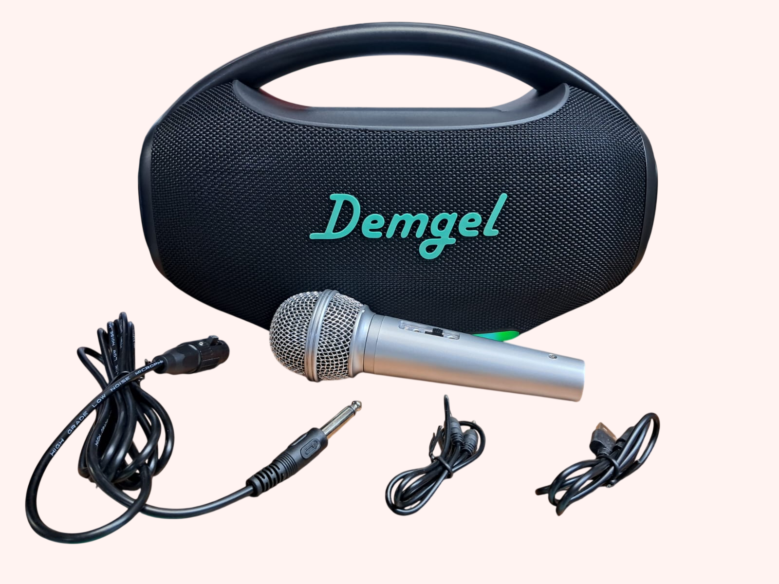 PARLANTE DEMGEL PORTATIL INALAMBRICO 60 WATTS RMS 4 HORAS NEGRO BT/USB/RGB/TWS 2000MAH D-P8009 2026 - 2