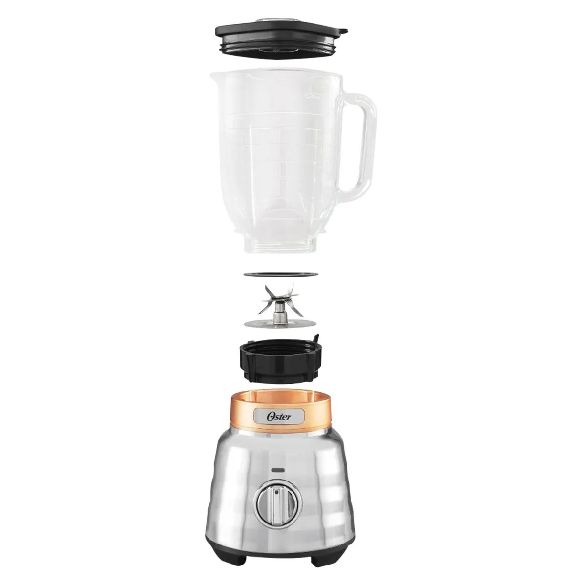 Licuadora Oster 3 Velocidades 1500 Watts 1.75 Litros Cuchilla 6 aspas BLSTPBRG-053 Silver (Nuevo) - 3