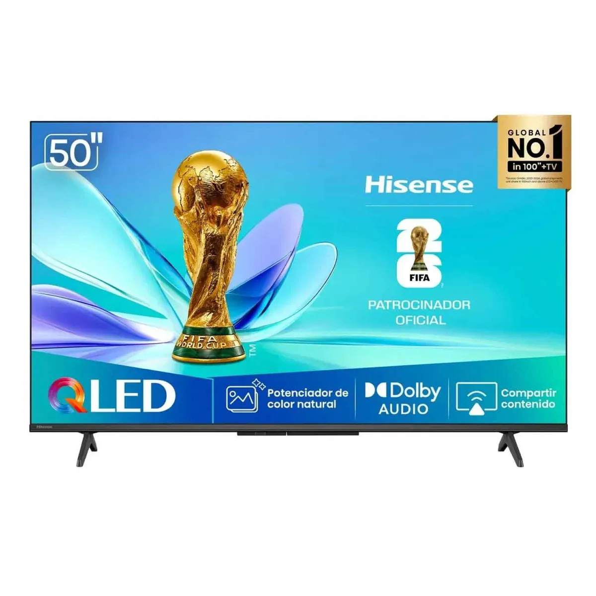 TELEVISOR HISENSE 50 PULGADAS QLED FHD SMART TV 50Q4SV - ANTENA DIGITAL - RACK FIJO (NUEVO MODELO) - 3