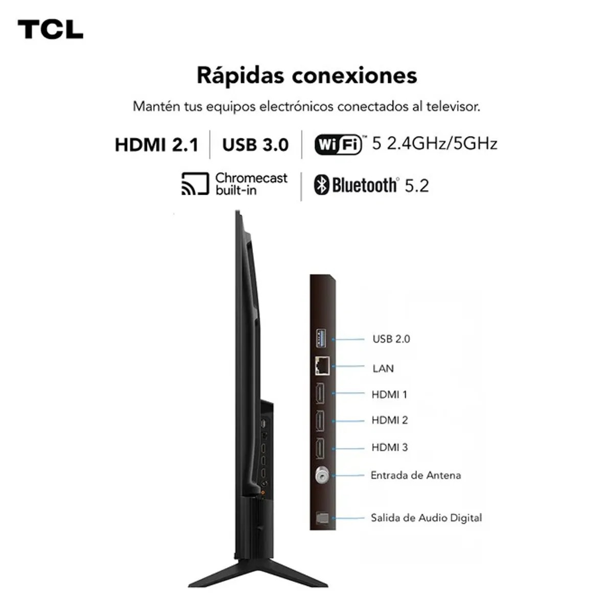 TELEVISOR TCL 55 PULGADAS 4K HDR GOOGLE TV SMART TV 55V6C + PROMOCION +ANTENA DIGITAL + RACK (NUEVO MODELO) - 4