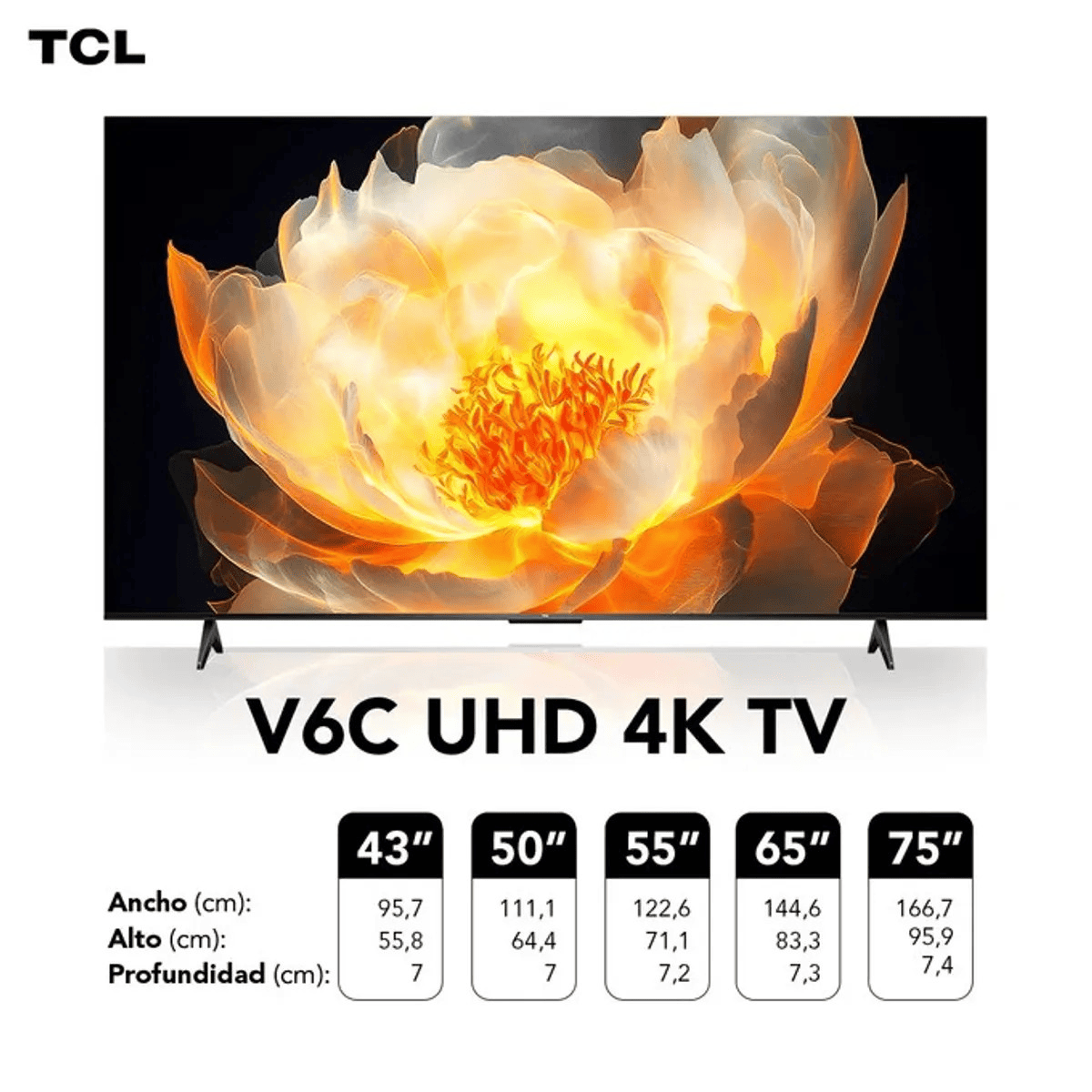 TELEVISOR TCL 55 PULGADAS 4K HDR GOOGLE TV SMART TV 55V6C + PROMOCION +ANTENA DIGITAL + RACK (NUEVO MODELO) - 5