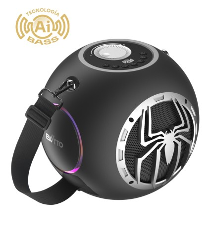 PARLANTE INALÁMBRICO EWTTO AI BASS 30W X 2 - BLUETOOTH / TF / USB / AUX / EQ / TWS EW-P454BC - 2
