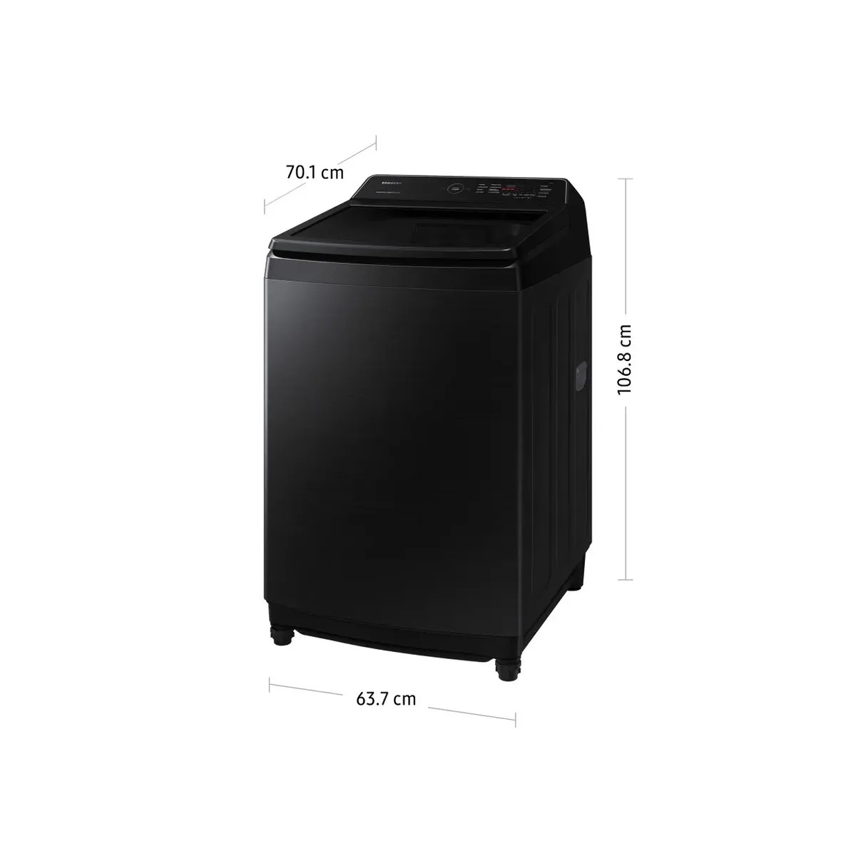 LAVADORA SAMSUNG AUTOMÁTICA 17 KILOS ECOBUBBLE NEGRO WA17CG6441BV - 2