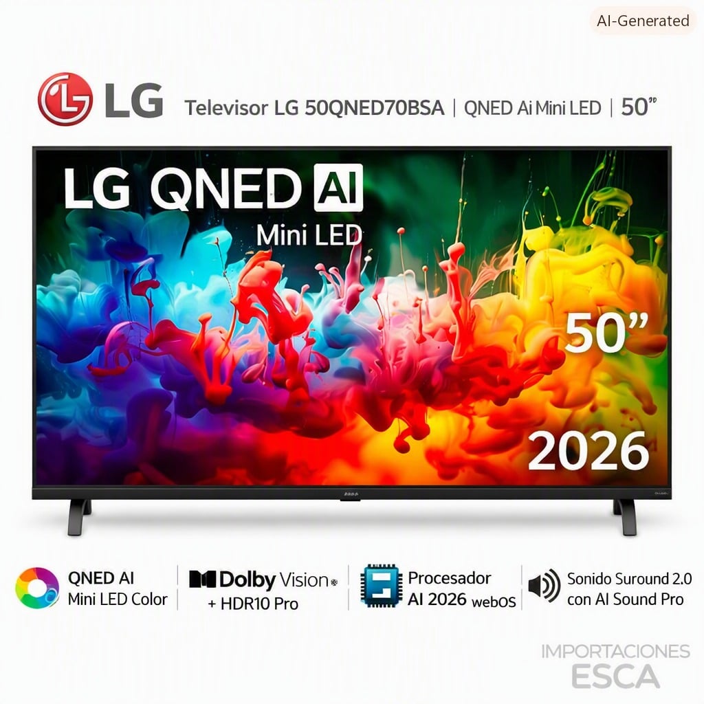 TELEVISOR LG 50 PULGADAS QNED MINI-LED UHD 4K 50QNED70BSA + CONTROL MAGIC + ANTENA DIGITAL - 3