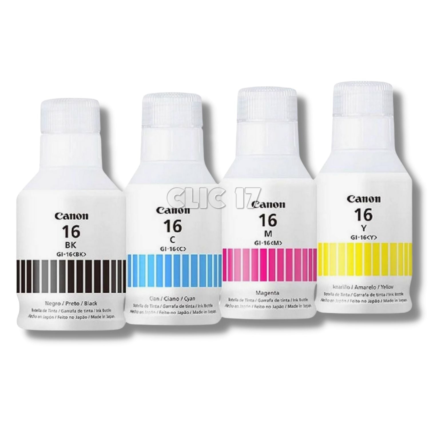 KIT TINTA CANON 16 CYAN, MAGENTA, AMARILLO, NEGRO ORIGINAL - 1