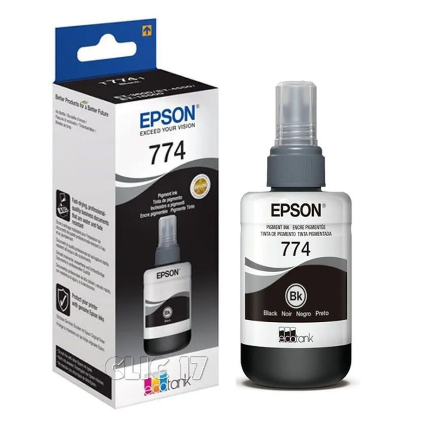 KIT TINTA EPSON T774 NEGRO ORIGINAL - 1