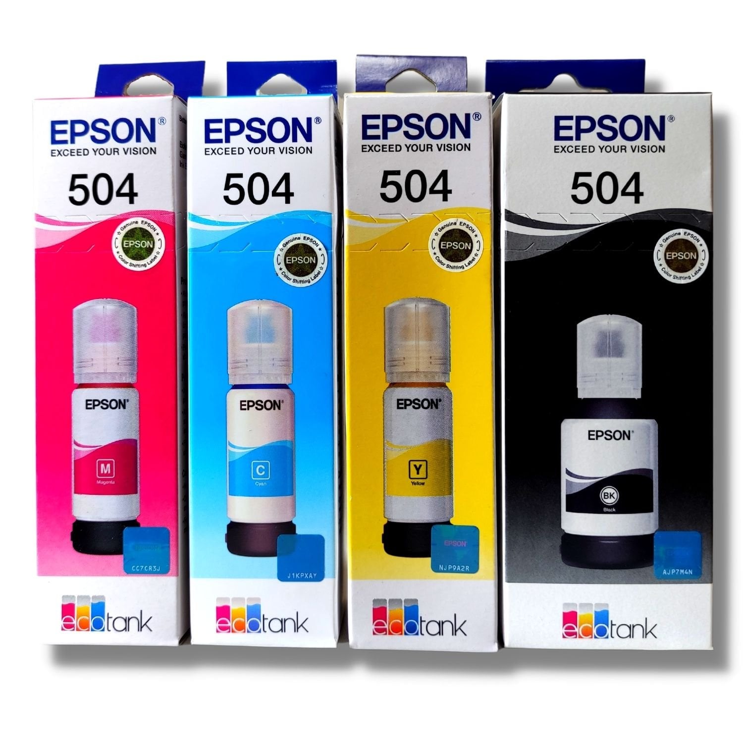 TINTA EPSON 504 X4 COLORES T504 ORIGINAL - 1