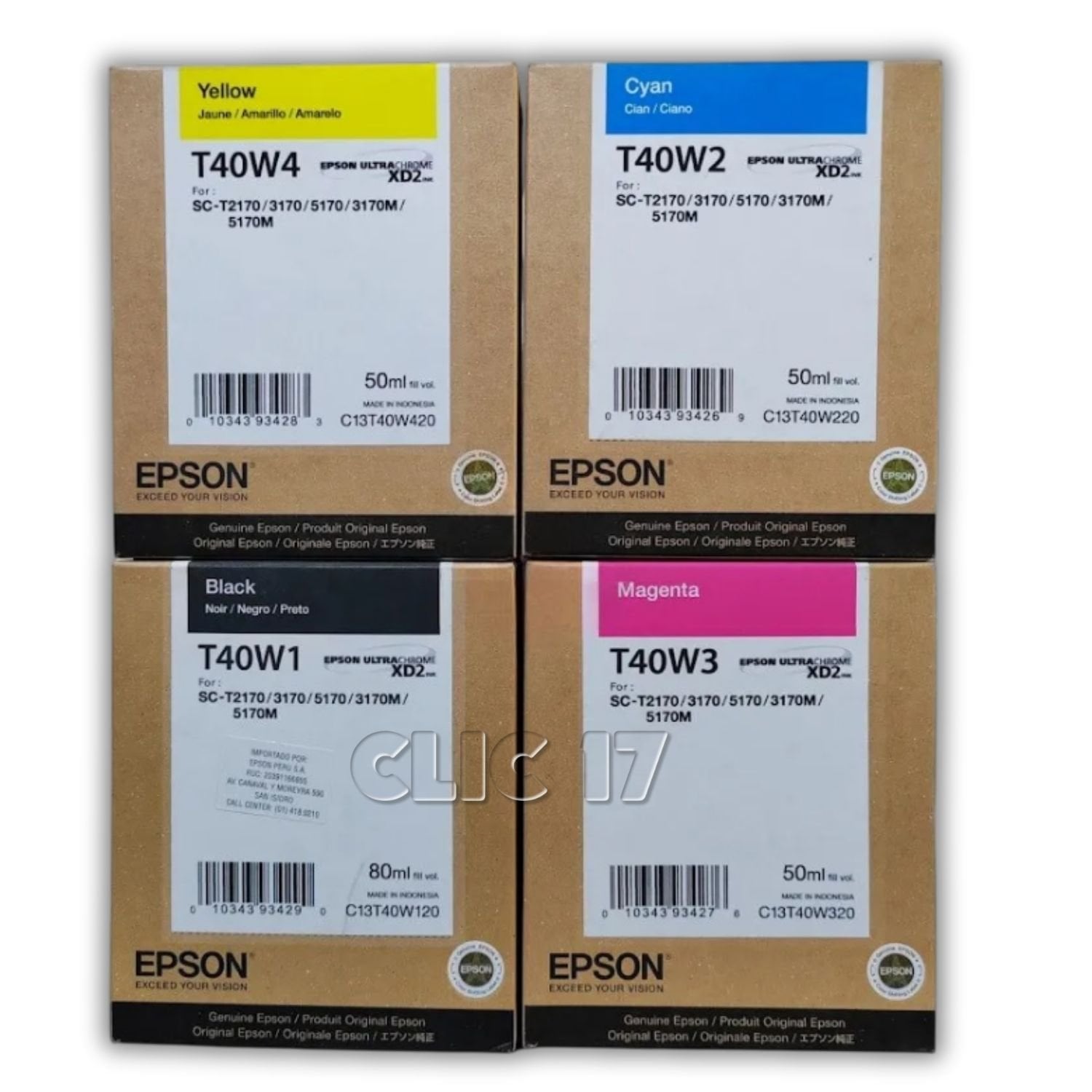 TINTA EPSON T40W PACK DE 4 COLORES ORIGINAL - 1