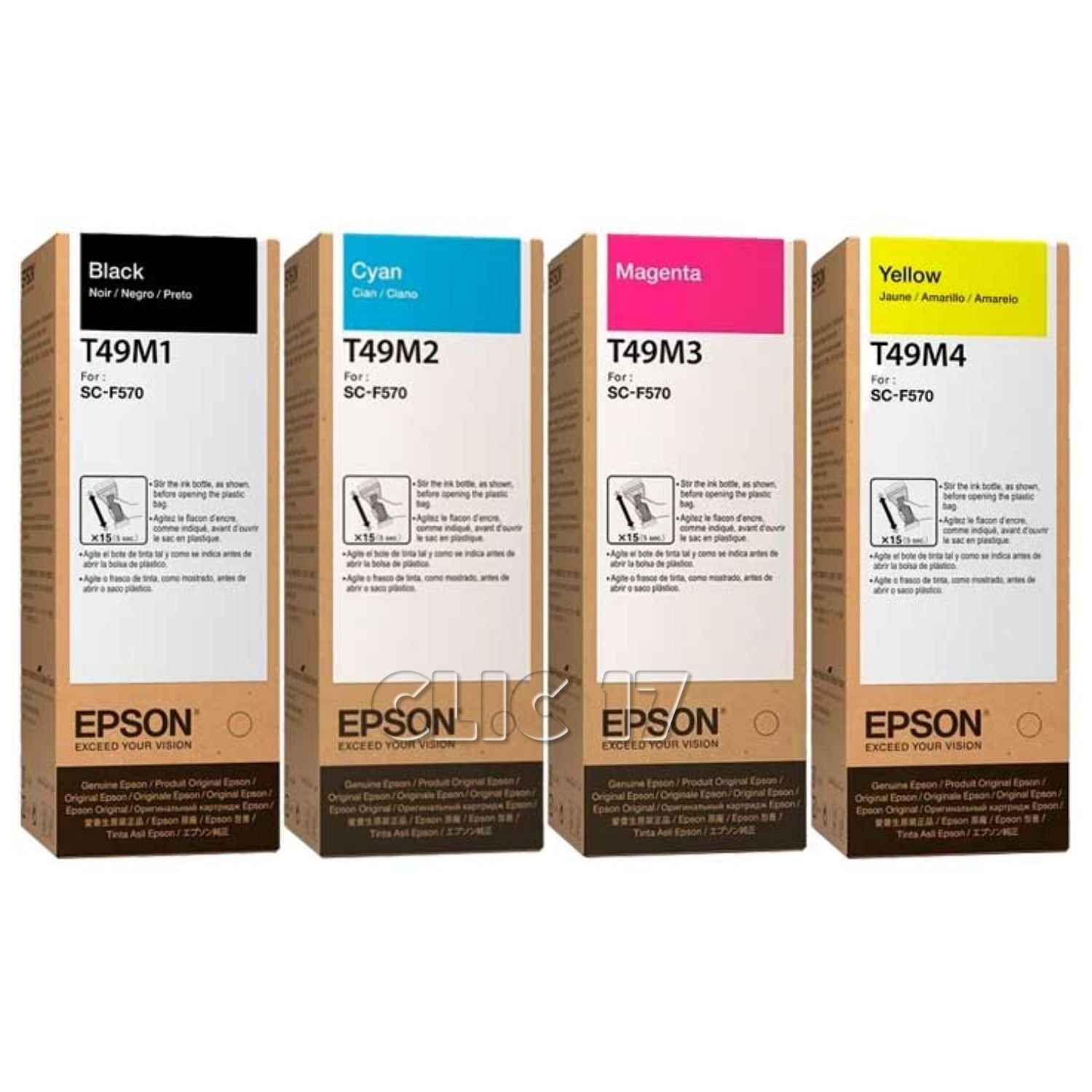 TINTA EPSON T49M PACK DE 4 COLORES ORIGINAL - 1