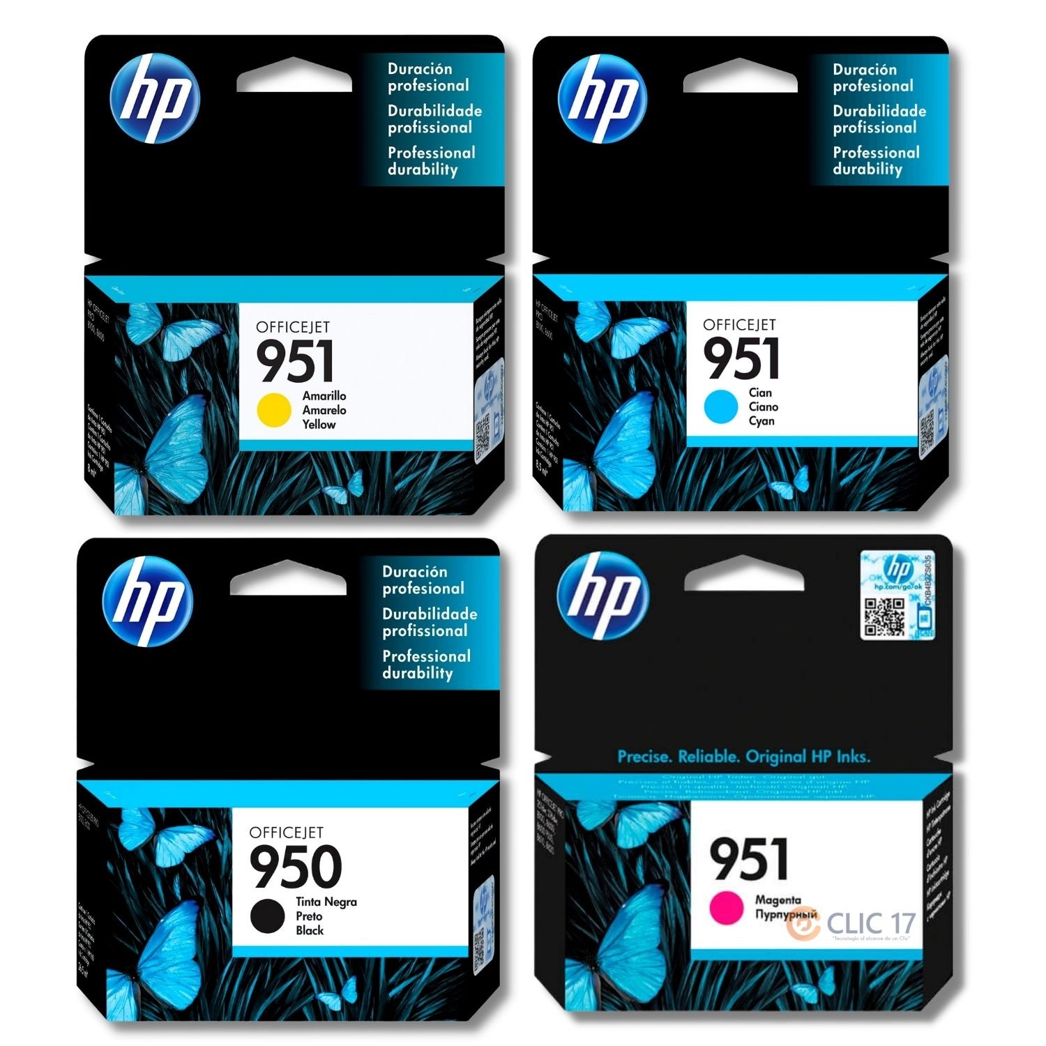 TINTA HP 950 951 PACK DE 4 COLORES ORIGINAL - 1