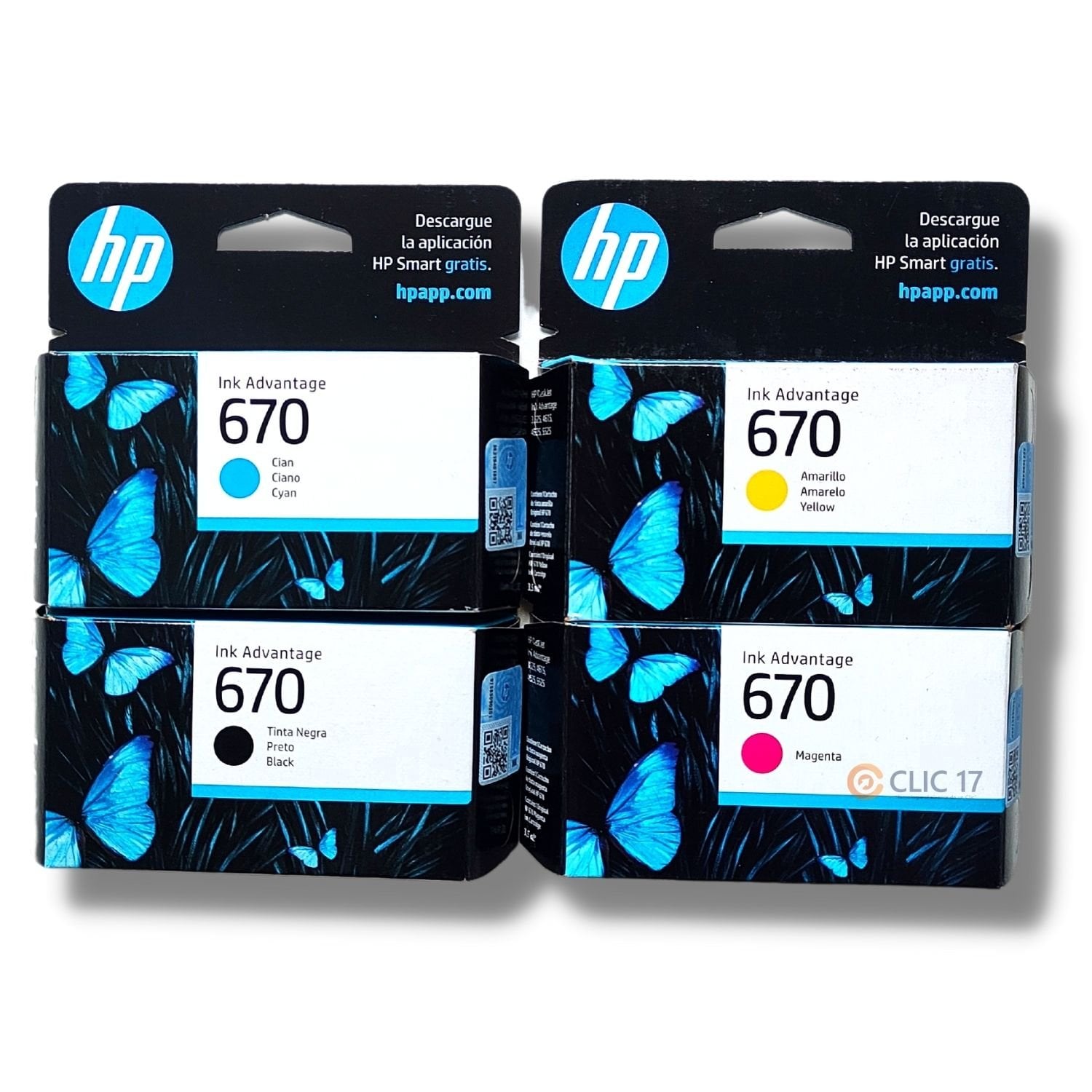 TINTA HP 670 PACK DE 4 COLORES ORIGINAL - 1