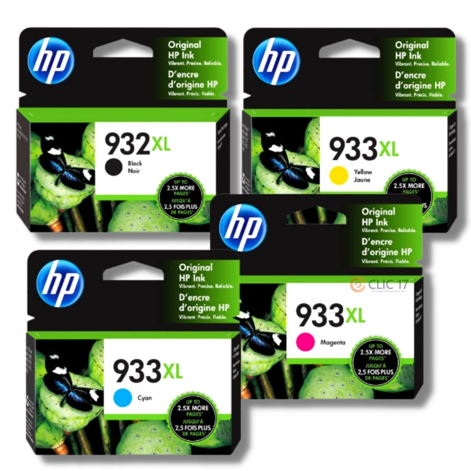 TINTA HP 932XL, 933XL PACK DE 4 COLORES ORIGINAL - 1