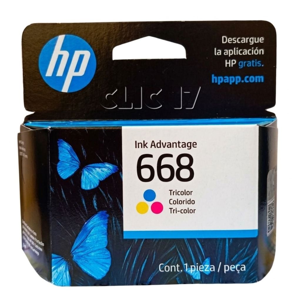 TINTA HP 668 TRICOLOR GENUINO (7FP36VL) - 1