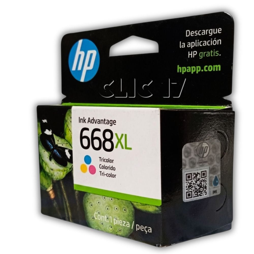 TINTA HP 668XL TRICOLOR GENUINO(7FP37VL) - 1