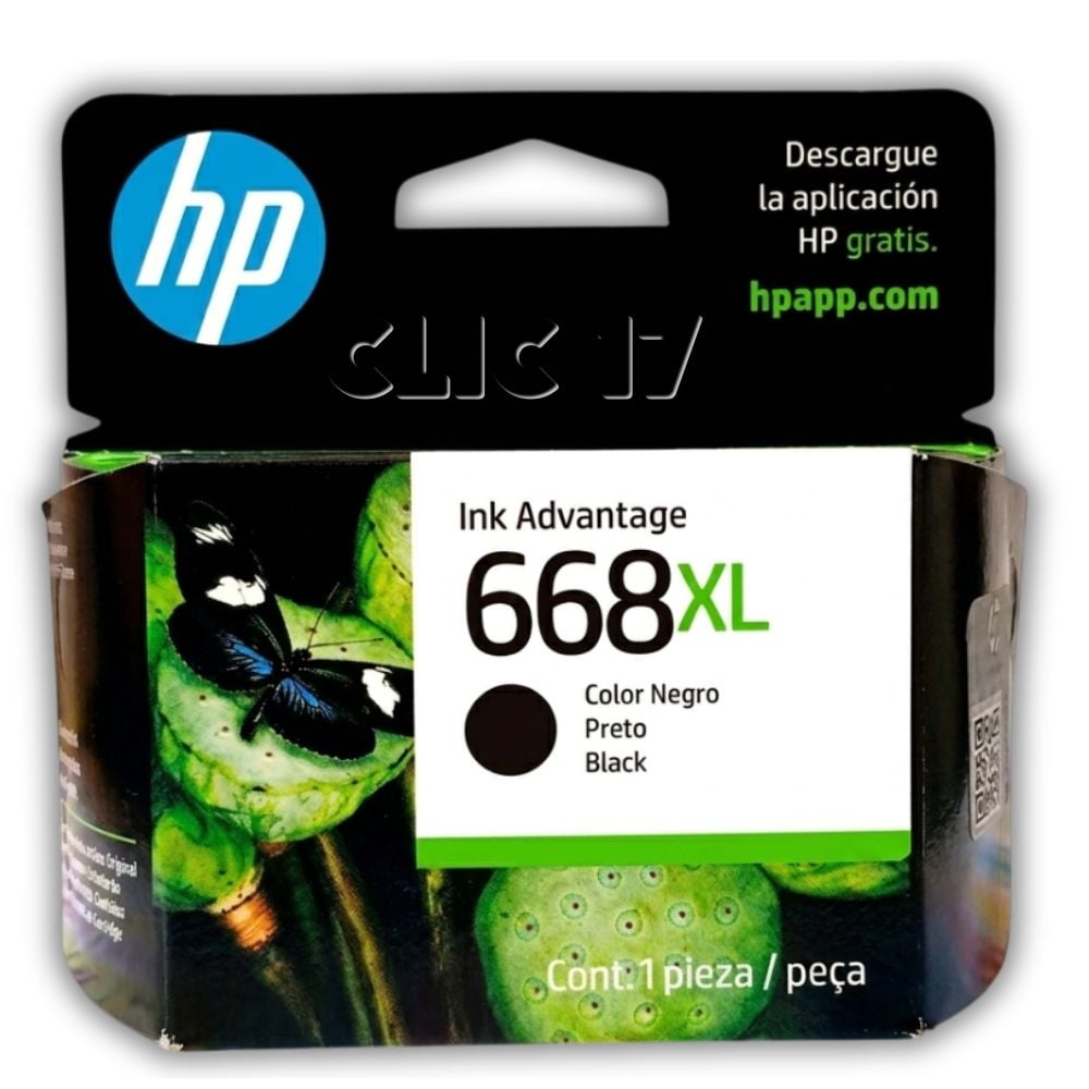 TINTA HP 668XL NEGRO DJ 2975 4375 GENUINO - 1
