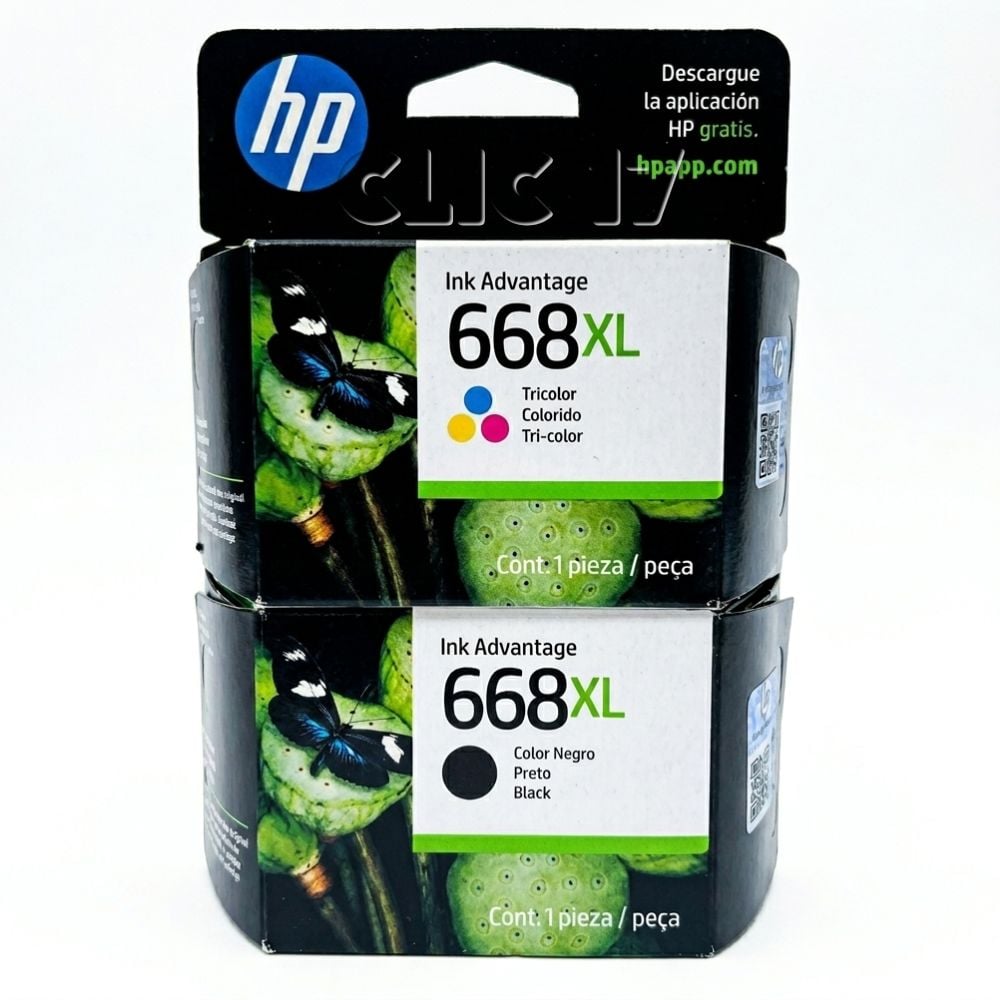 TINTA HP 668XL DJ 2975 4375 GENUINO PACK DE 2 COLORES - 1