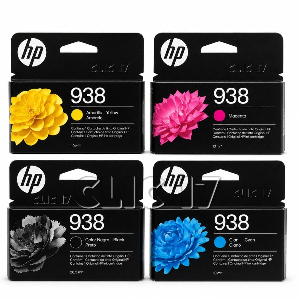 TINTA HP 938 OJP 9130 GENUINO - PACK DE 4 TINTAS - 1