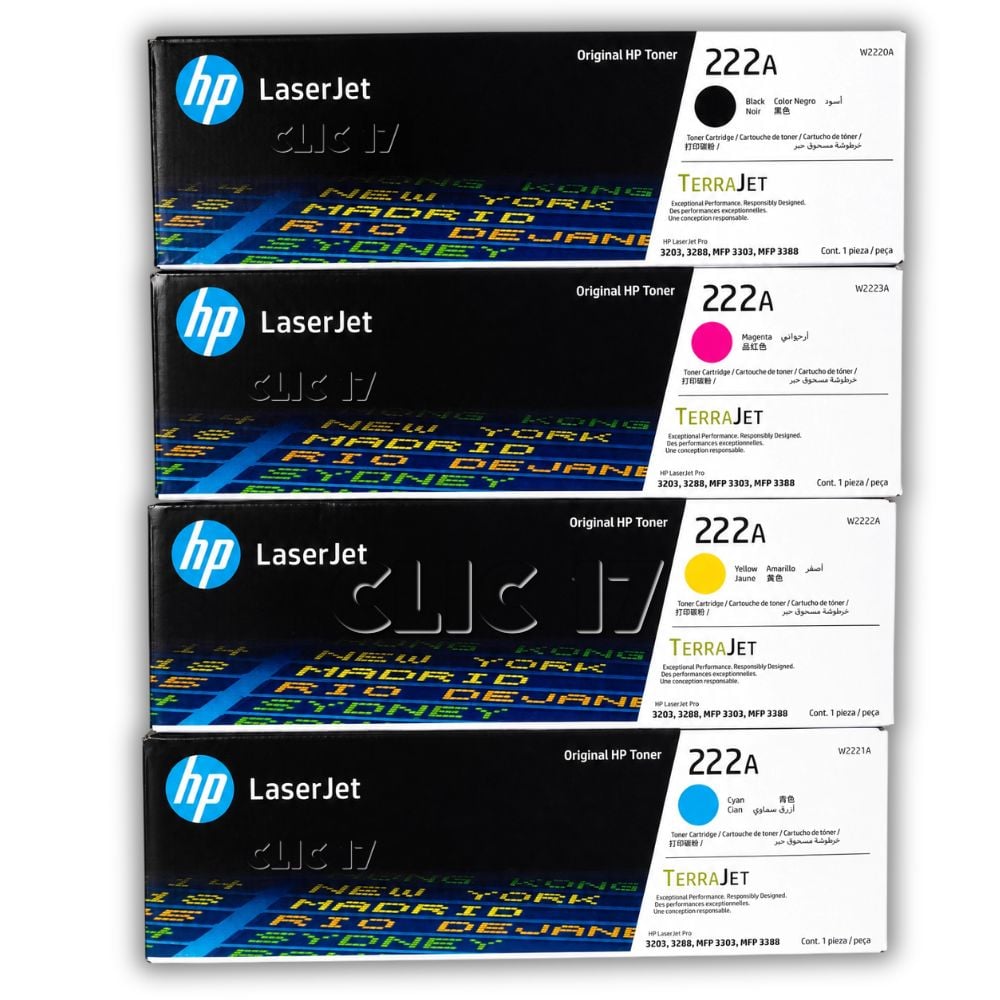 TONER HP 222A LJ M3303 PACK DE 4 COLORES GENUINO - 1