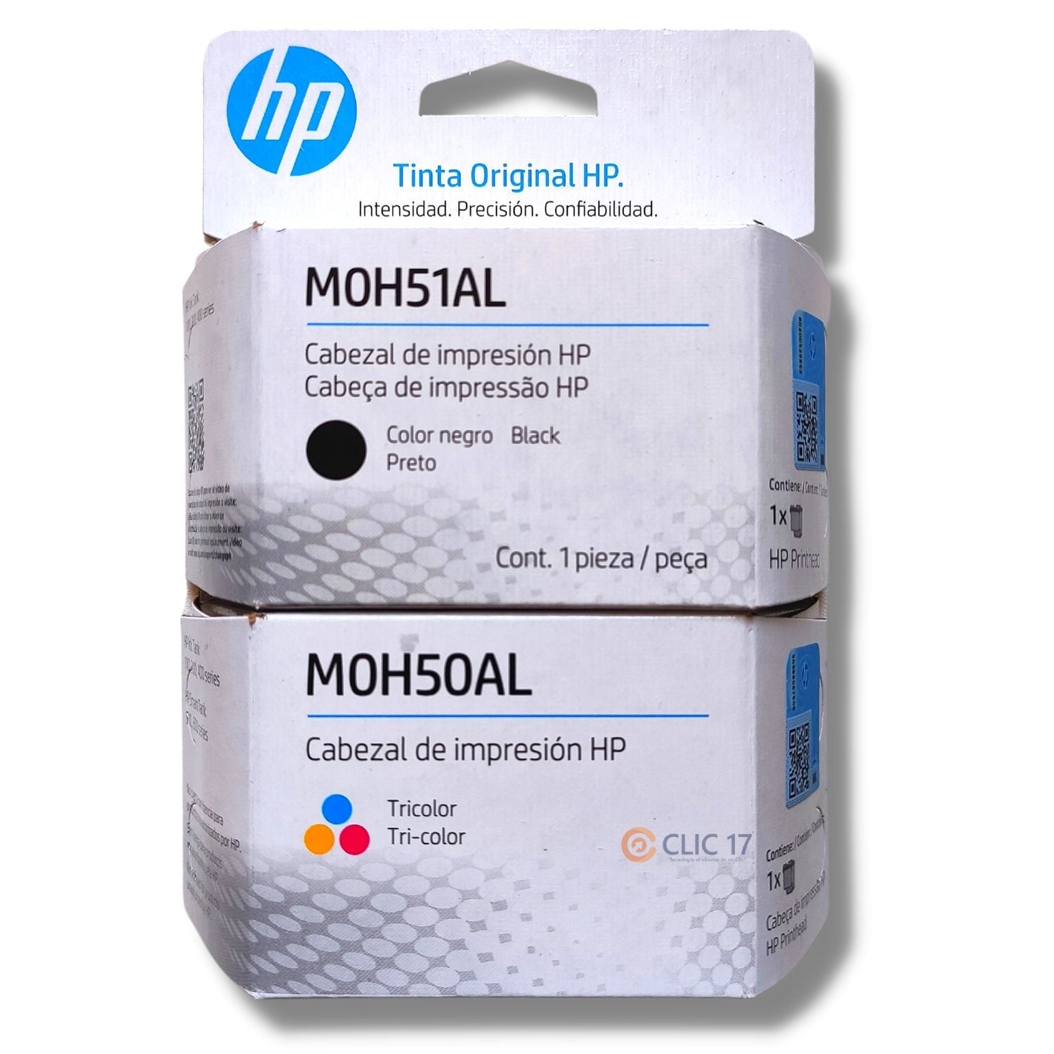 KIT CABEZAL HP M0H50 M0H51 NEGRO, TRICOLOR - 1