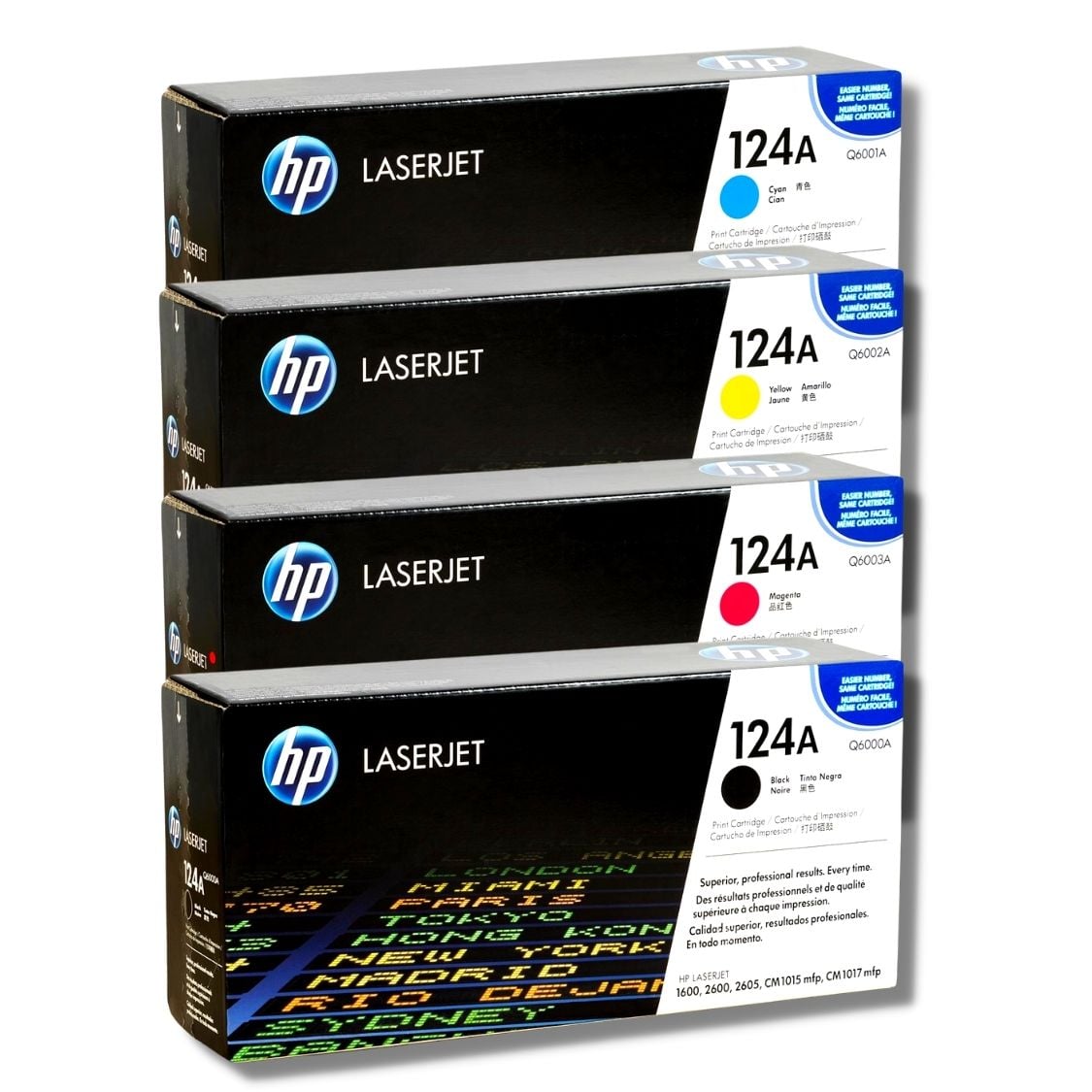 KIT TONER HP 124A CYAN MAGENTA AMARILLO NEGRO - 1