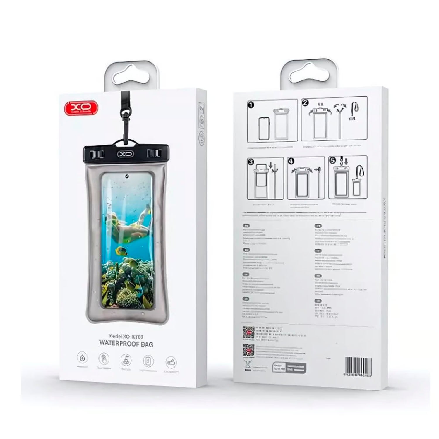 FUNDA IMPERMEABLE ACUÁTICA PARA TELÉFONO XO-KT02 - 1