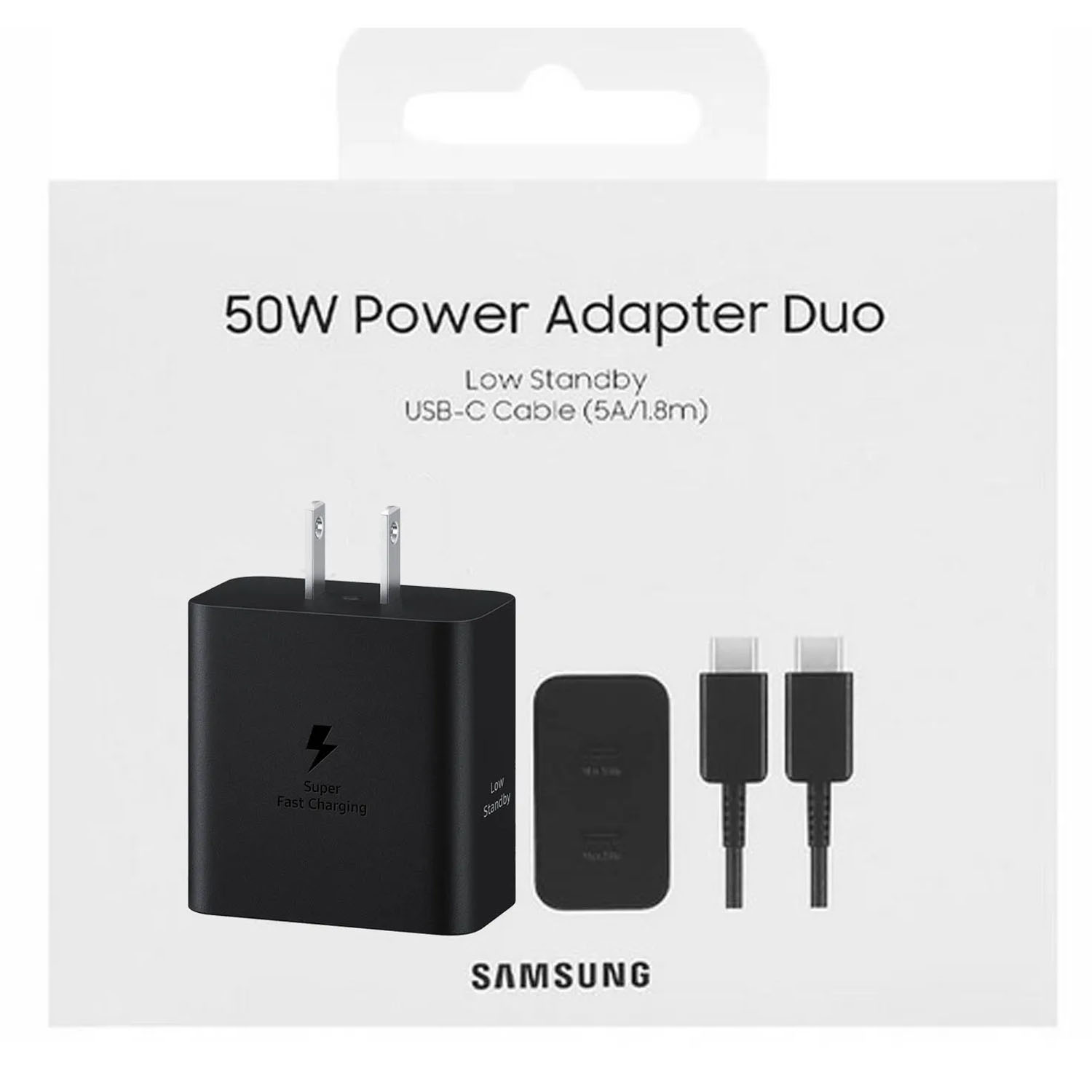 CARGADOR SAMSUNG DUO 50W CON CABLE 1.8 M 5A EP-T5020 - 1