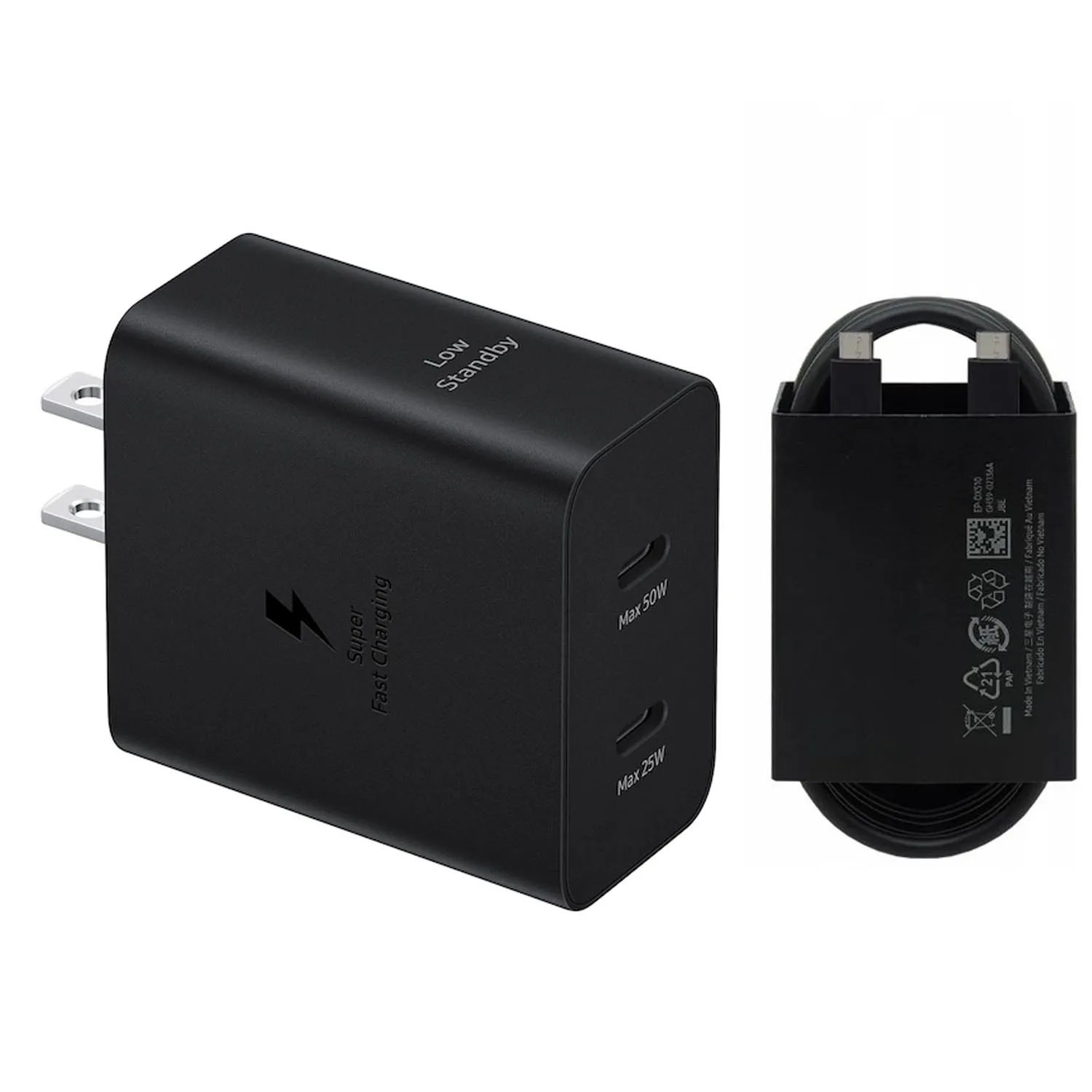 CARGADOR SAMSUNG DUO 50W CON CABLE 1.8 M 5A EP-T5020 - 2