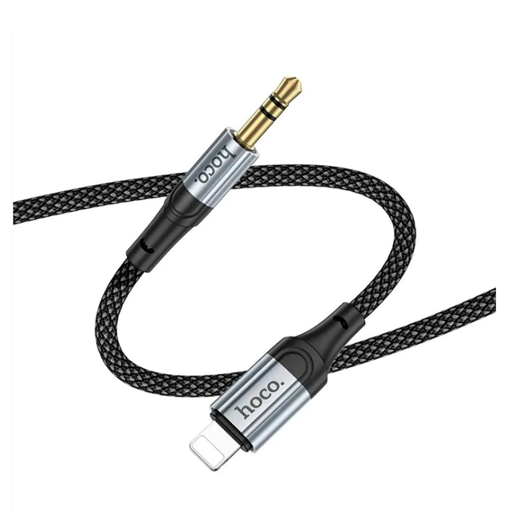 CABLE AUXILIAR AUDIO 3.5MM TO LIGHTNING HOCO UPA26 NEGRO - 1