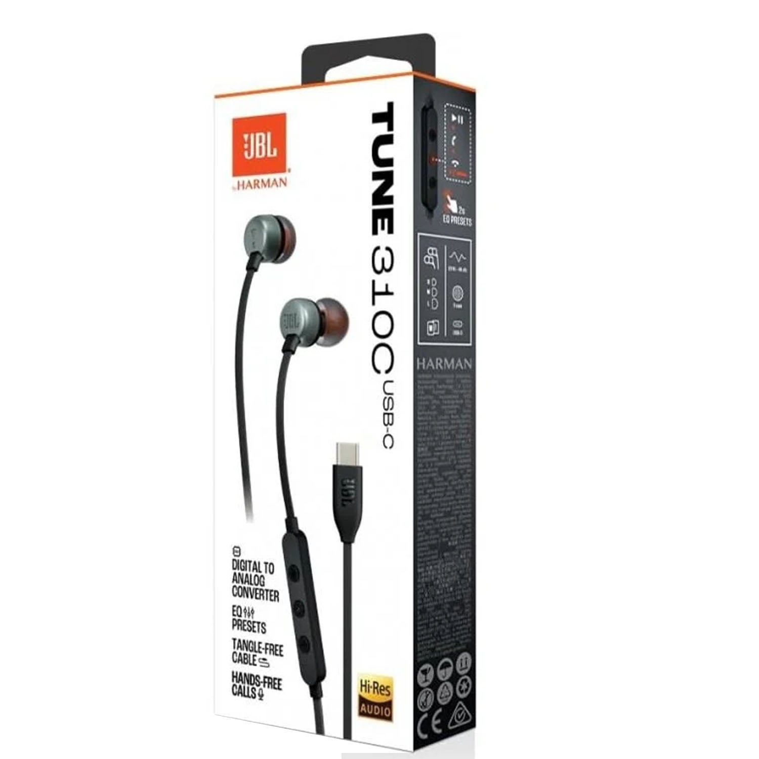 AUDÍFONOS JBL USB-C TUNE 310C CON MICRÓFONO CONECTOR NEGRO - 1