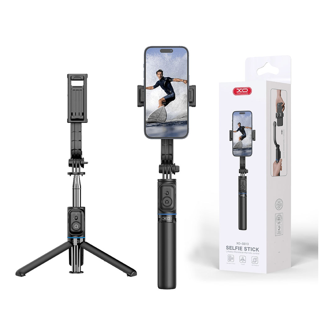 SELFIE STICK XO BLUETOOTH TRIPODE SS13 BLACK 106CM - 1