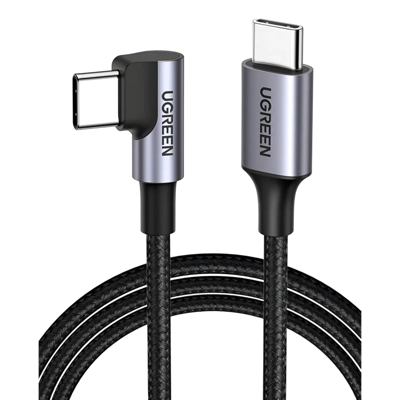 CABLE UGREEN 90° EN ÁNGULO USB-C A USB A CARGA RÁPIDA 2 METROS 50125 - 1