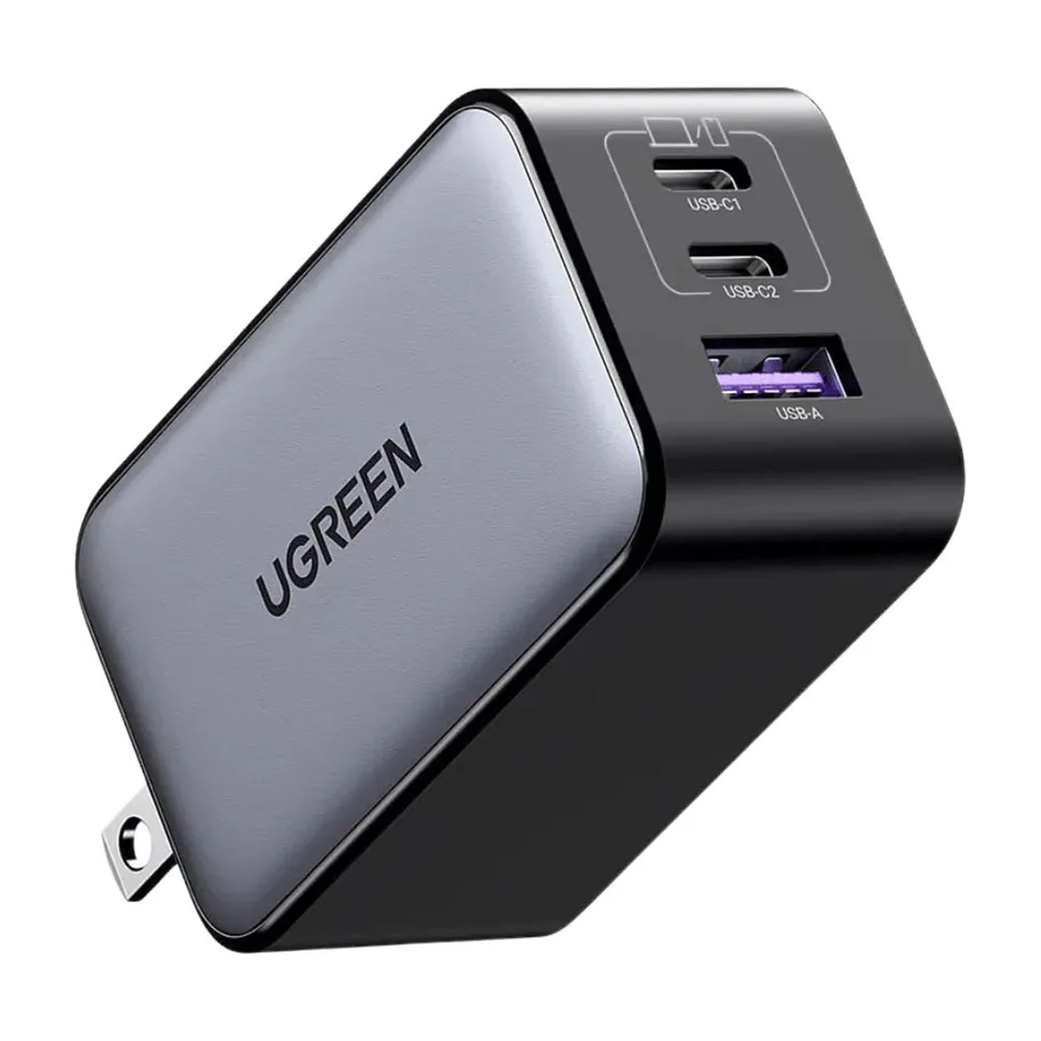 UGREEN 10334 CD244 CARGADOR RAPIDO DE CELULAR 65W NEXODE COLOR GRIS - 1