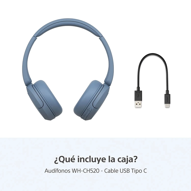 AUDÍFONOS SONY BLUETOOTH WH-CH520 AZUL - 2