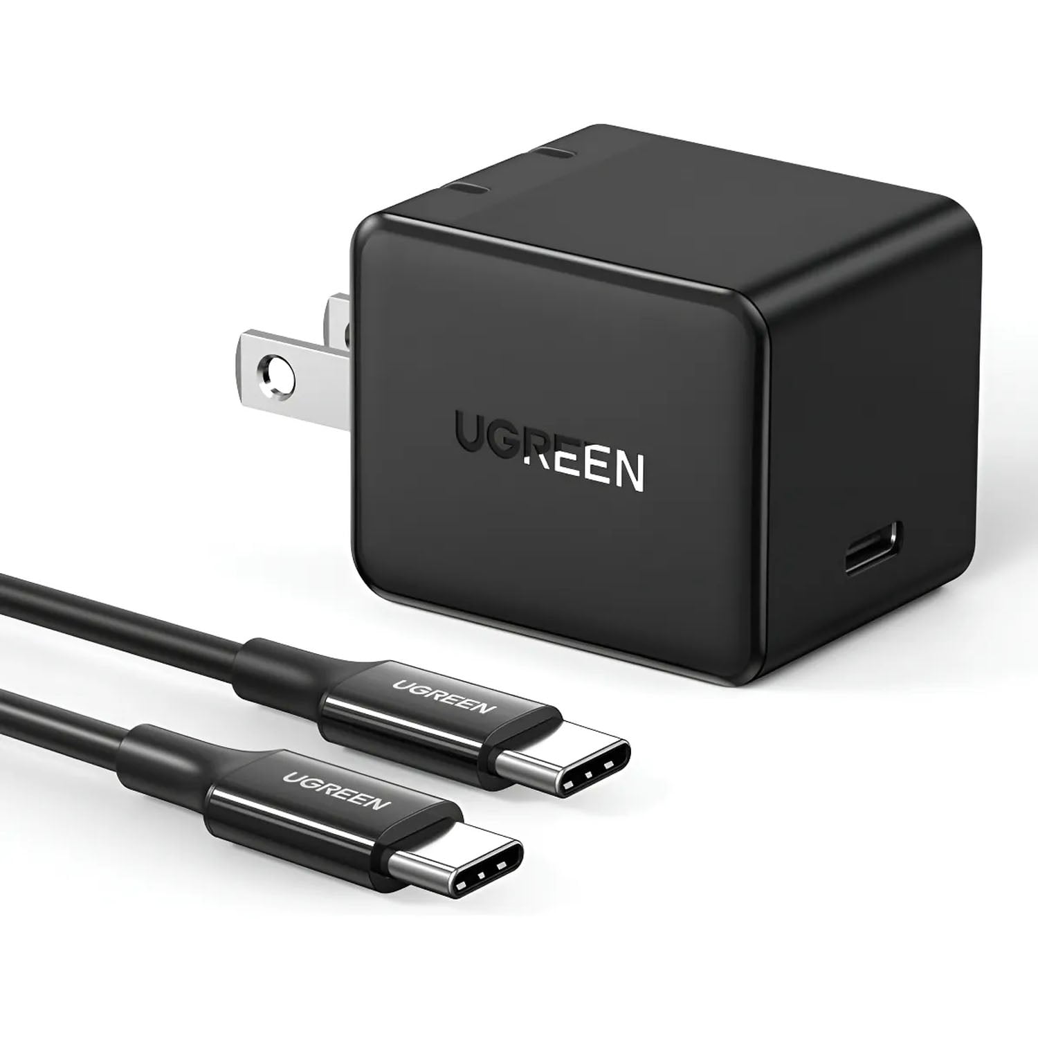 UGREEN CARGADOR USB C 25W DE PARED+CABLE USB-C 50576 NEGRO - 1