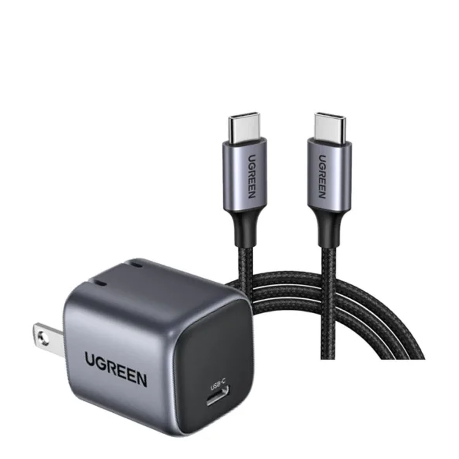CARGADOR DE CARGA RÁPIDA UGREEN GAN 30W CD319 GRIS - 2