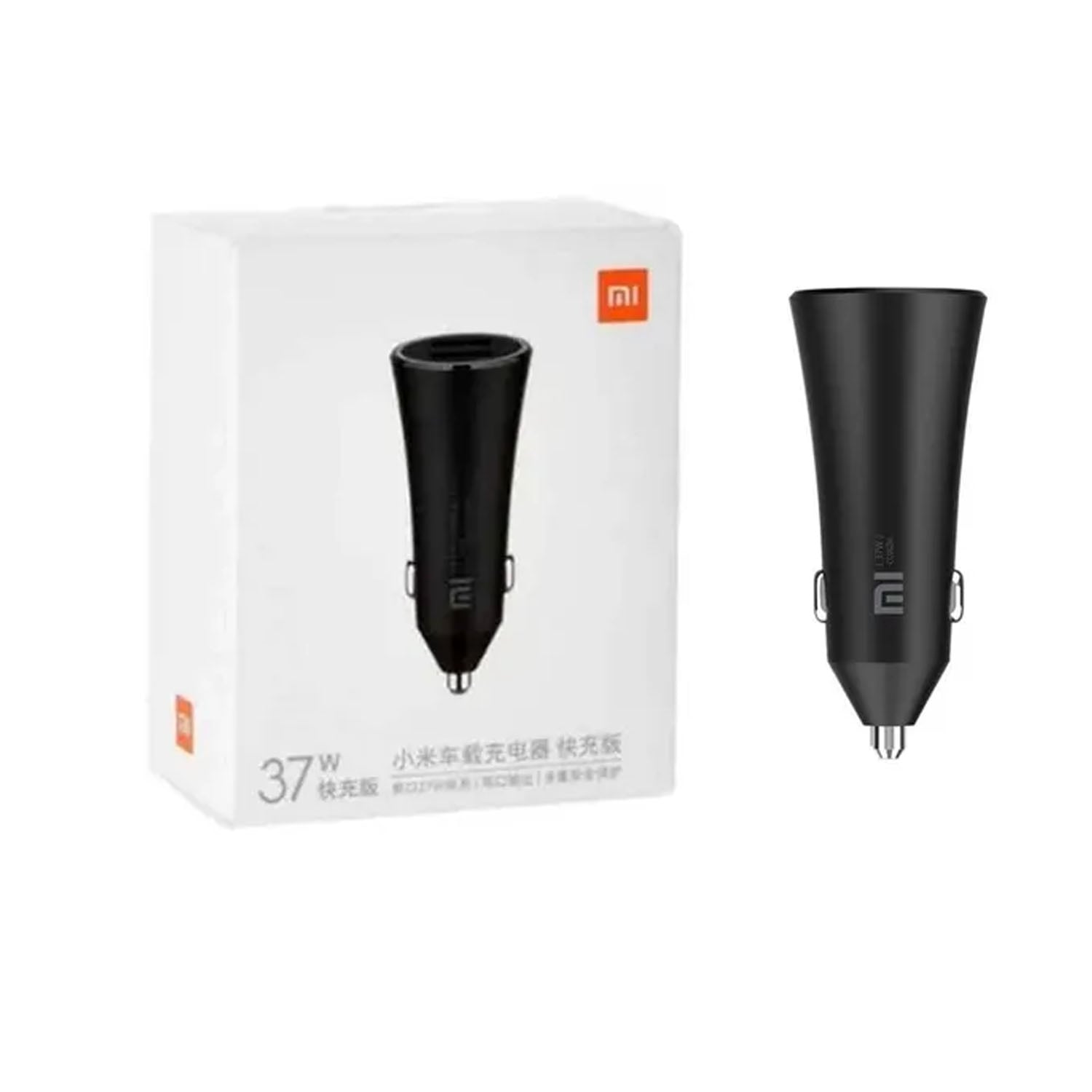 CARGADOR DE AUTO XIAOMI 37W CARGA RAPIDA NEGRO - 1