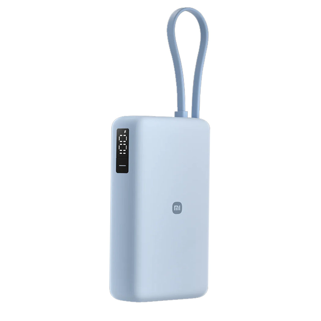 CARGADOR PORTÁTIL XIAOMI 67W 20,000 MAH (INTEGRATED CABLE) - CELESTE - 1