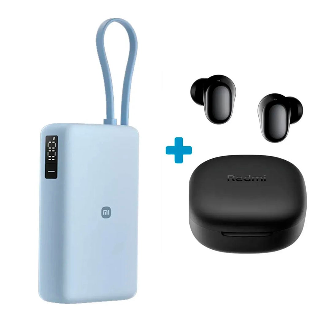 AUDÍFONOS XIAOMI REDMI BUDS 6 PLAY + POWER BANK 20000 67W CABLE INTEGRADO - 1