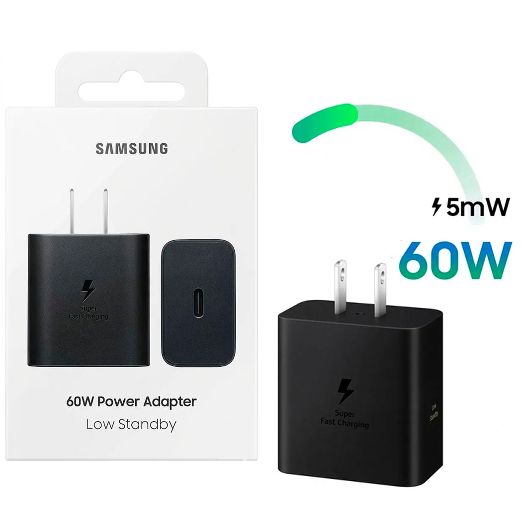 CARGADOR SAMSUNG 60W SIN CABLE PARA S26 ULTRA NEGRO - 1