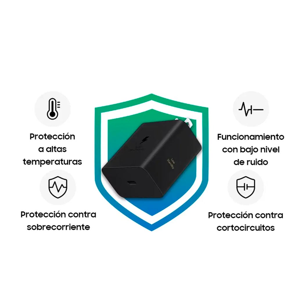 CARGADOR SAMSUNG 60W SIN CABLE PARA S26 ULTRA NEGRO - 3