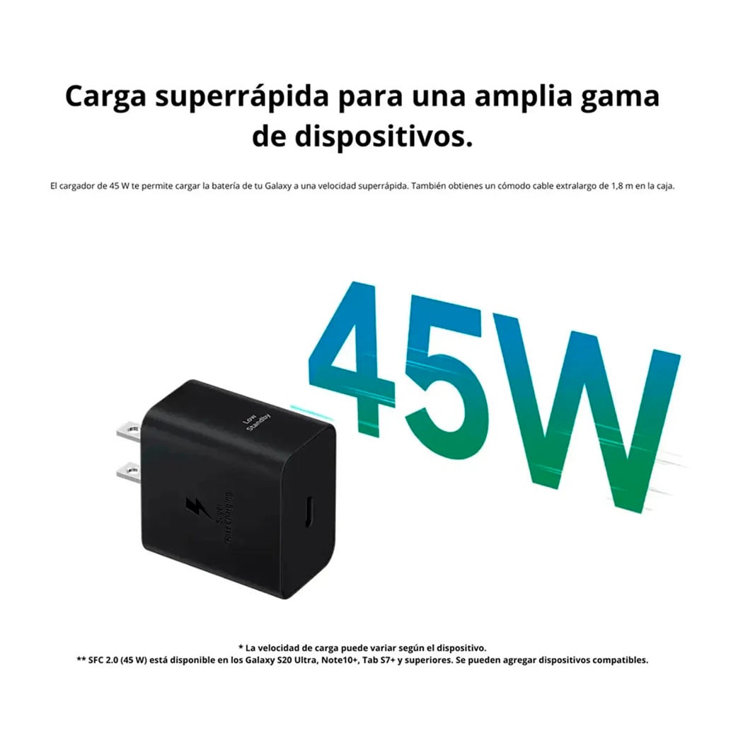 CARGADOR SAMSUNG 45W PARA A57 CARGA RÁPIDA - 3