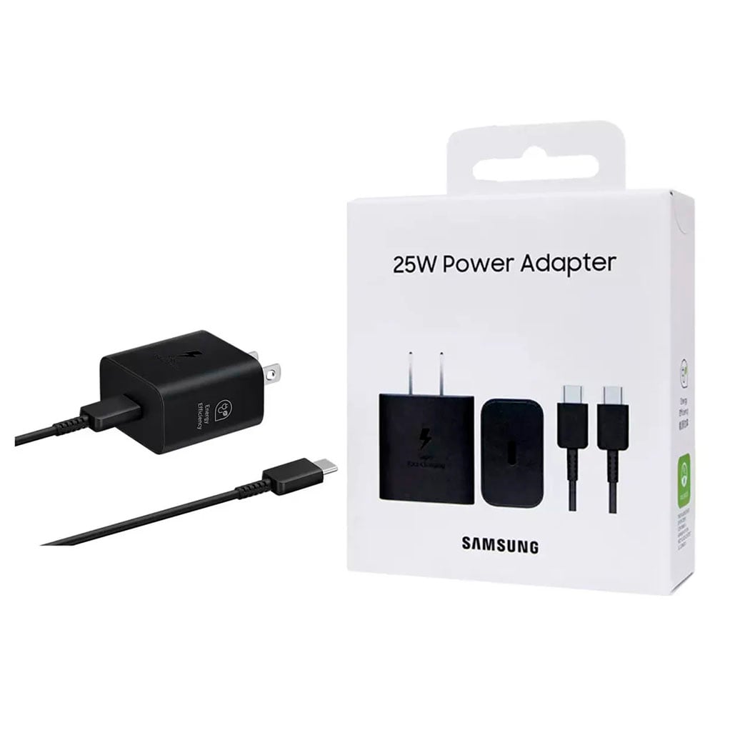 CARGADOR SAMSUNG 25W CON CABLE GAN PARA A37 NEGRO - 1
