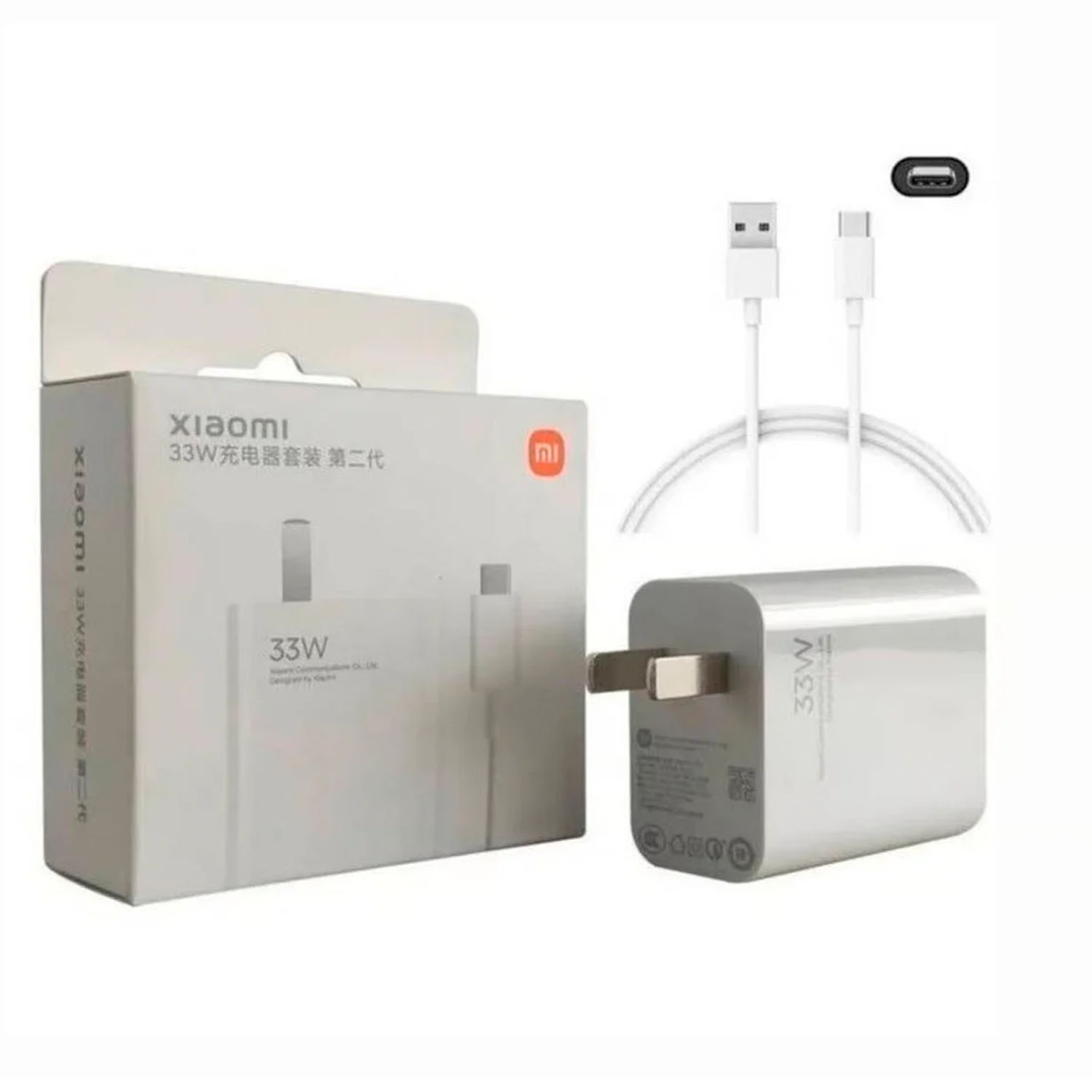 CARGADOR XIAOMI 33W TURBO PARA REDMI 15C BLANCO - 1